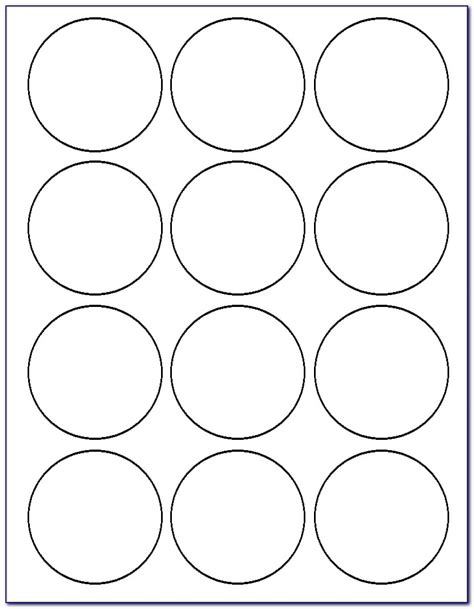 free template for 1.5 round labels