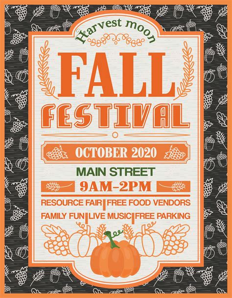 free templates for fall festival flyer