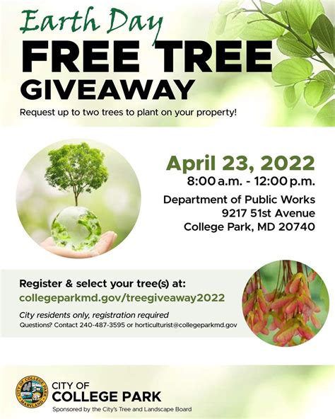 free trees for earth day 2024