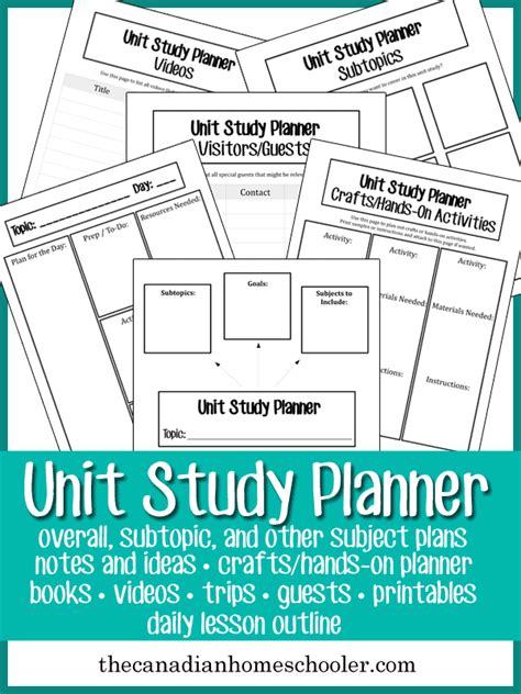 Free Unit Study Printables