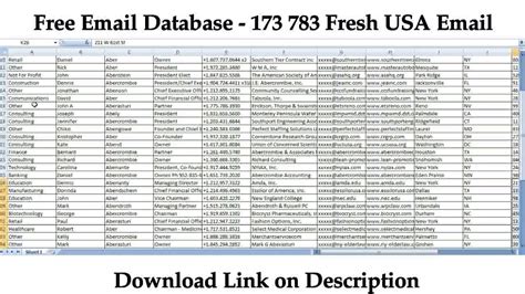 free usa email list