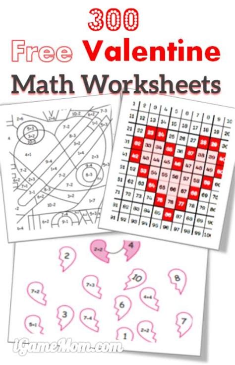 Free Valentine Math Worksheets Using Candy