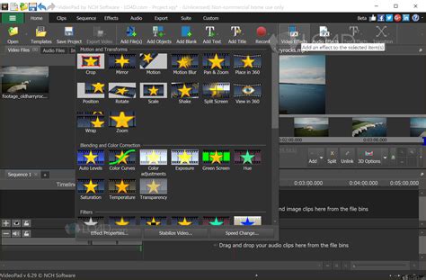 free videopad video editor software