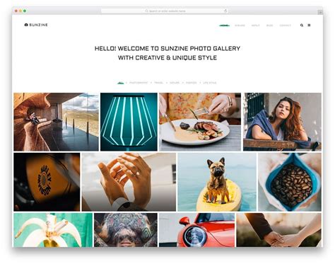 free web page photo gallery template