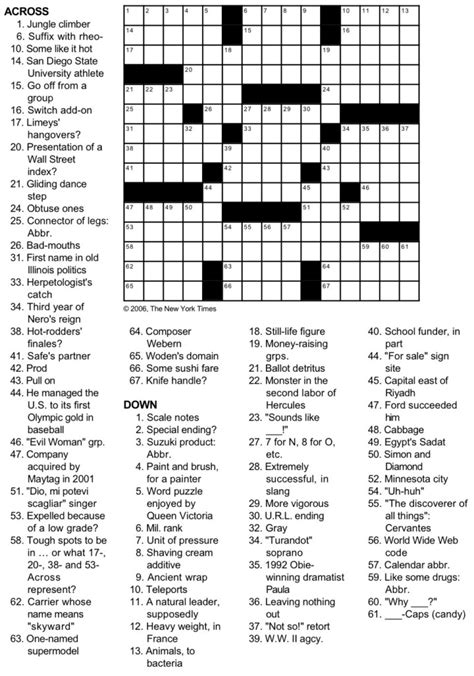 free wednesday nytimes crossword puzzles