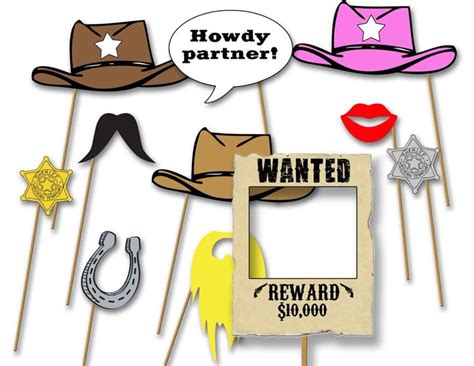 Free Western Theme Printables Free Western Theme Photo Booth Printables