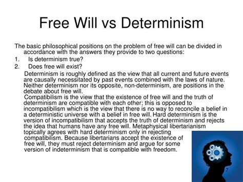 free will and determinism pdf