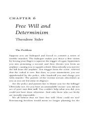 free will and determinism theodore sider