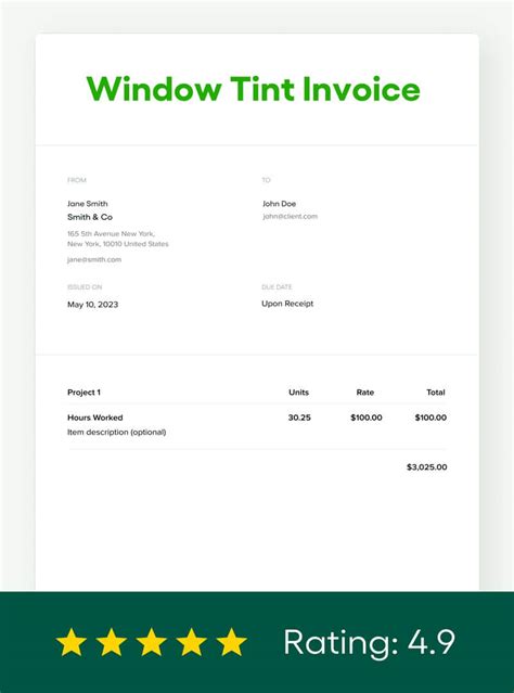 free window tint estimate