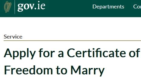 freedom to marry cert ireland