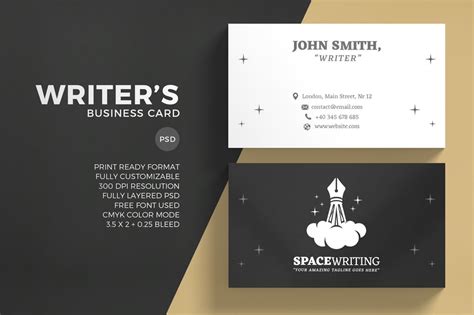 Freelance Writer Business Cards J32 DESIGN