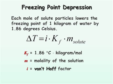 Colligative Properties of Solutions Presentation Chemistry