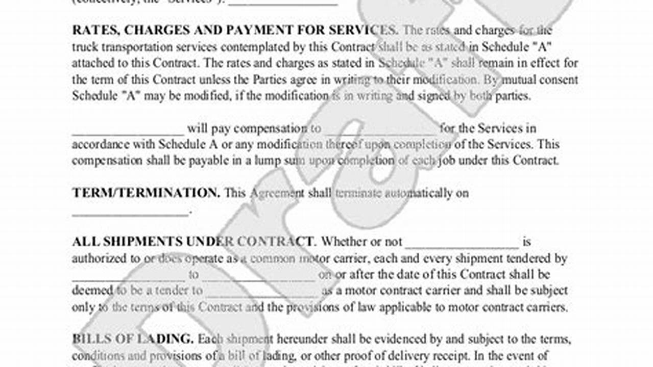 Freight Contract Template: The Ultimate Guide