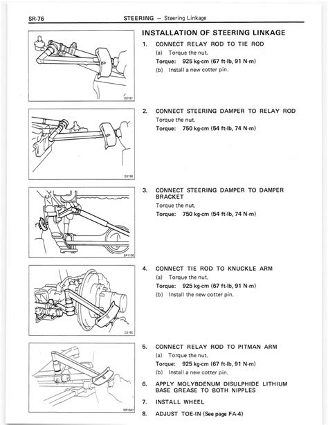 Freightliner Pitman Arm Torque Specs