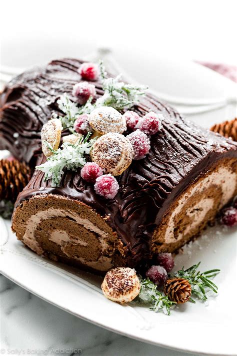 Christmas Yule Log Cake Buche de Noel Recipe Yule log cake