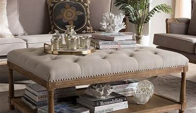 French Country Ottoman Coffee Tables