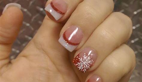 French Manicure For Christmas Red Chevron Nail Art By Pedrinails