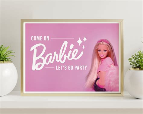 french barbie mural poster