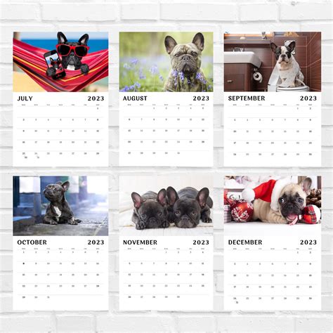 2023 French Bulldog Calendar 8.5x11 Calendar my Etsy