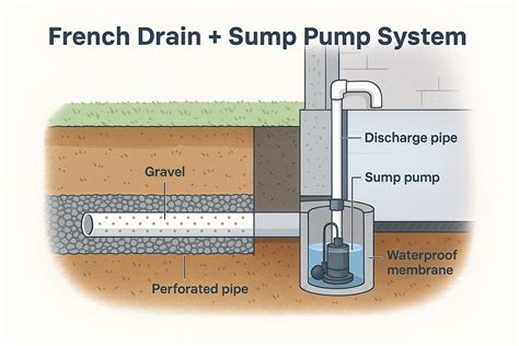 French Drain System With Sump Pump
