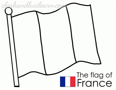 french flag colouring in