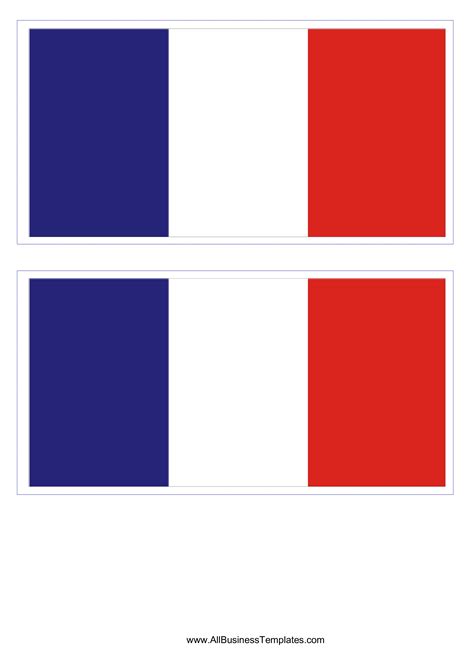 French Flag Mini Printable Sheet