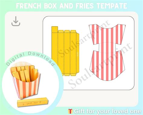 French Fry Crafts Printable