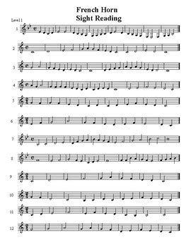 French Horn Sight Reading Practice
