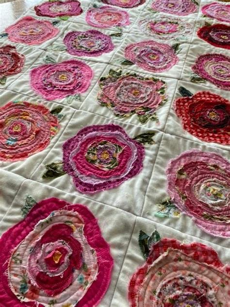 French Rose Rag Quilt Pattern