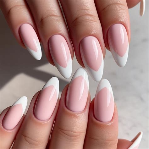 French Tip Almond Nails