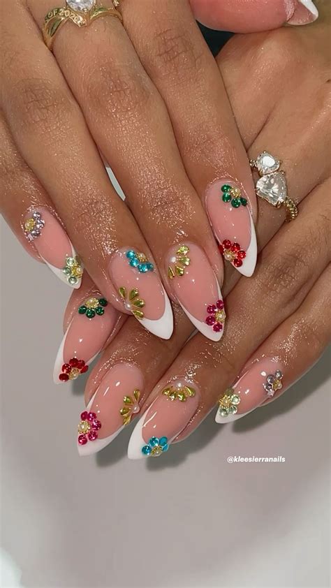 French Tip Nails Bling