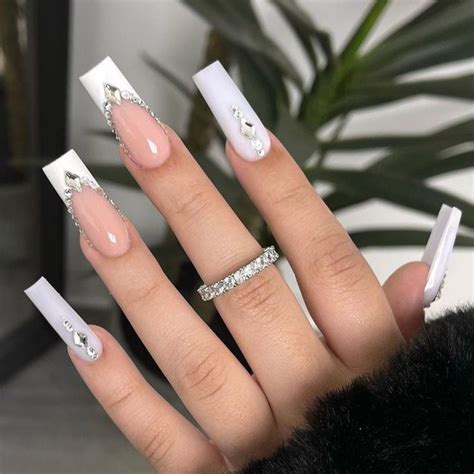 French Tip Nails Long Square