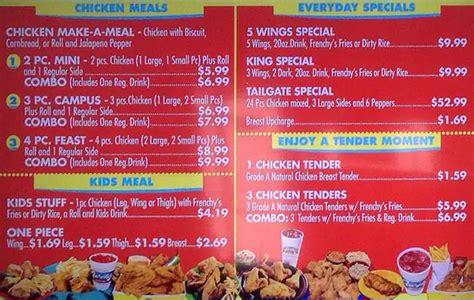 frenchy's menu