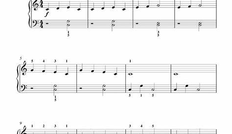 Free Frere Jacques (Are you sleeping?) sheet music for piano solo