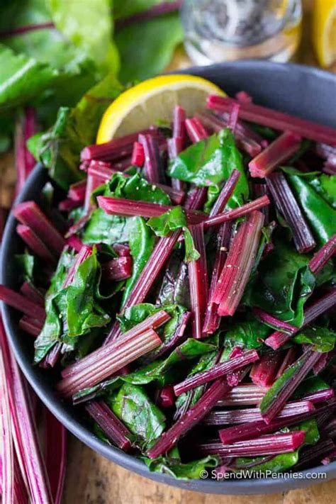 Fresh beet greens