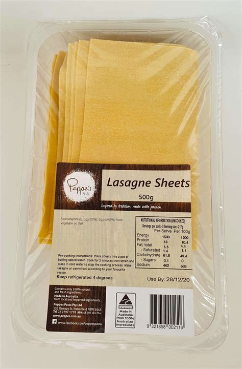 fresh lasagne sheets lidl