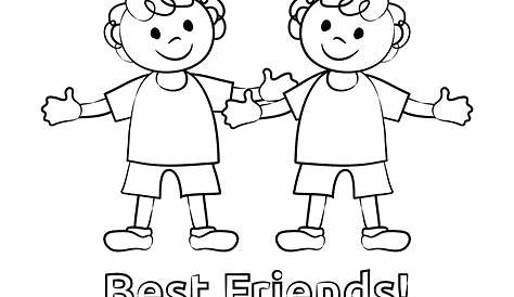 Malvorlage Freundschaft Best Friends Forever | Kostenlose Malvorlagen