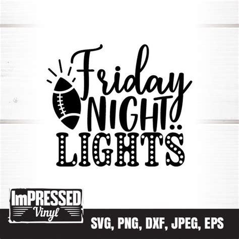 Friday Night Lights digital SVG cut file for Cricut or Etsy