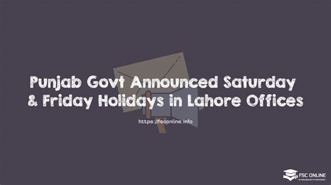 friday holiday in lahore