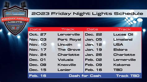 friday night lights schedule