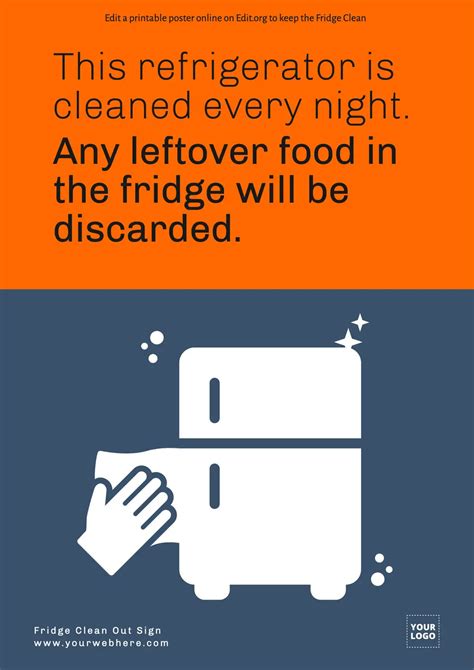 Kitchen Signs Fridge Clean Out Sign Template, HD Png Download