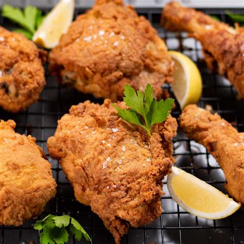 Keto Fried Chicken Thighs Recipe Oh So Foodie