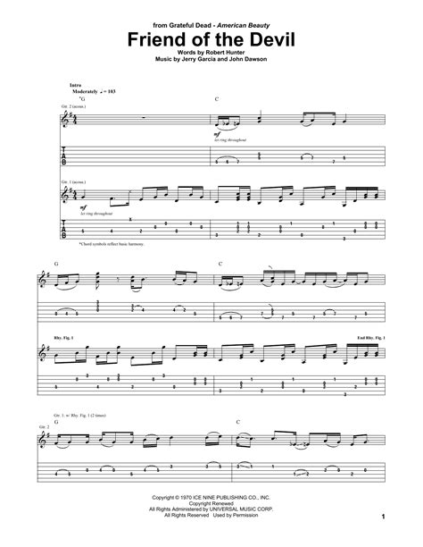 Friend Of The Devil Chords Rukind