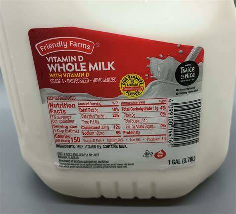 Friendly Farms Organic Whole Milk (1 gal) Instacart