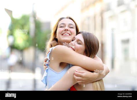 Friends cuddling