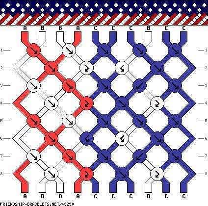 Friendship Bracelet Patterns American Flag