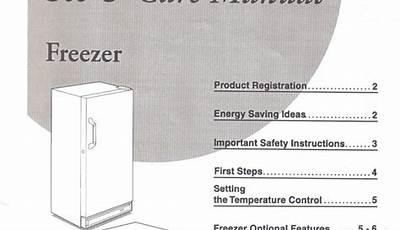Frigidaire Professional Freezer Manual