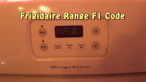 Frigidaire Electrolux Range F1 Error