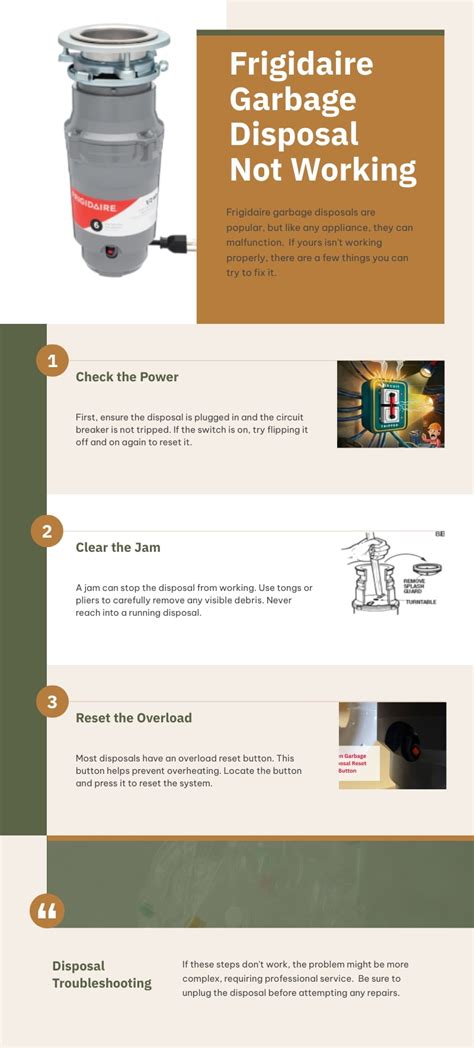 Frigidaire Garbage Disposal Not Working