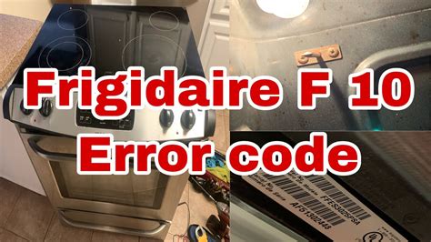 Frigidaire Gas Range Error Code 5D